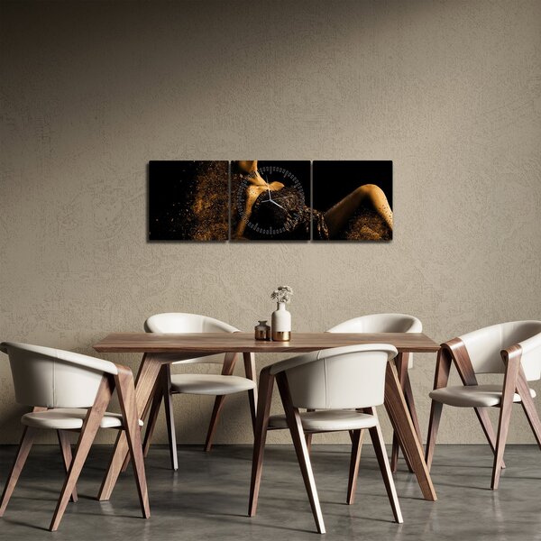 Obraz - Žena ze zlata (s hodinami) (90x30 cm)
