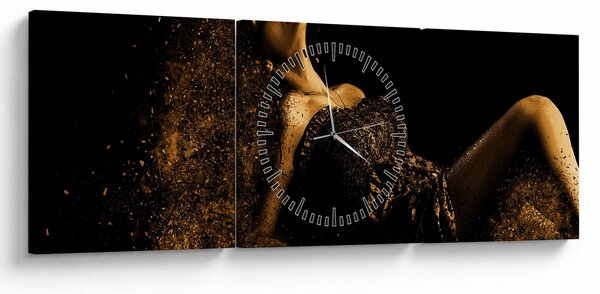 Obraz - Žena ze zlata (s hodinami) (90x30 cm)
