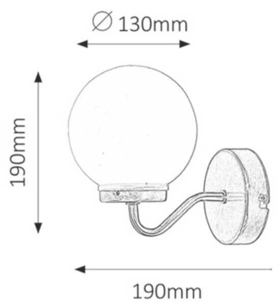 5827 Togo bílá/ chrom E14 1x MAX 40W