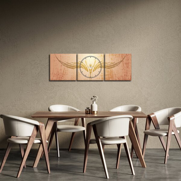 Obraz - Andělská abstrakce (s hodinami) (90x30 cm)