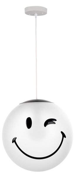 ONLI - Dětský lustr na lanku SMILEY 1xE27/15W/230V bílá