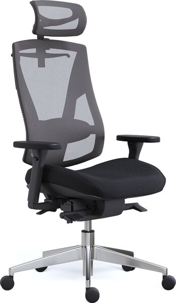 Mercury Ergonomická kancelářská židle OAMA ERGO šedá, pro vysoké postavy