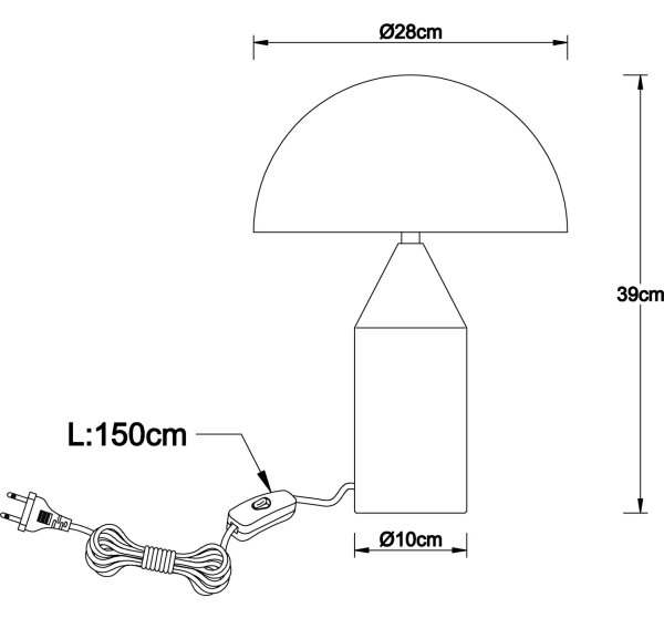 Globo 21030S - Stolní lampa ATOMA 2xE27/40W/230V