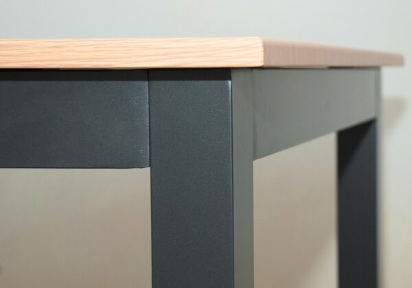 Doppler EXPERT WOOD antracit - gastro hliníkový stůl 90x90x75cm - Zboží s drobnou vadou (N519)