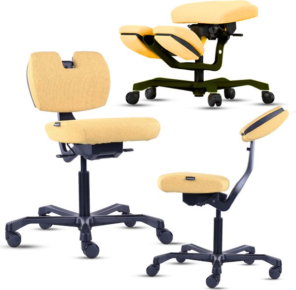 Mercury Multifunkční ergonomická židle a klekosed EVO žlutá