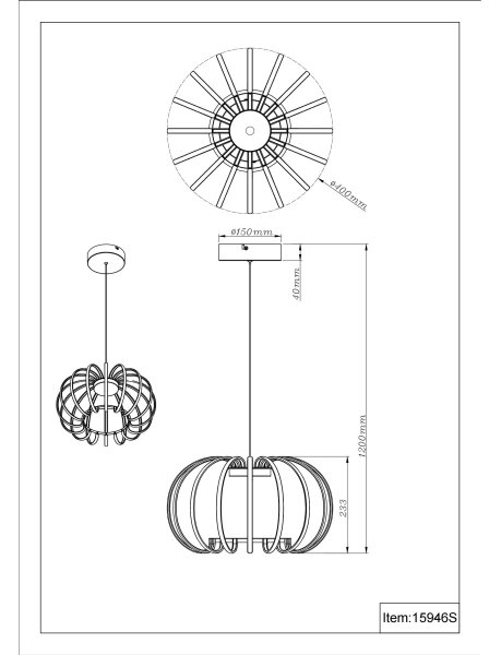 Globo 15946S - LED Stm. lustr na lanku RIBBON LED/40W/230V 3000K
