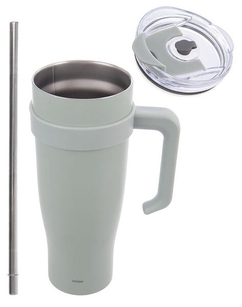 Nerezový termohrnek s brčkem TERMO 1,2 l, zelený