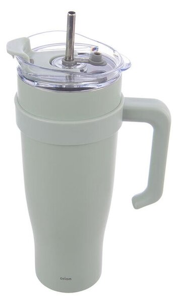 Nerezový termohrnek s brčkem TERMO 1,2 l, zelený