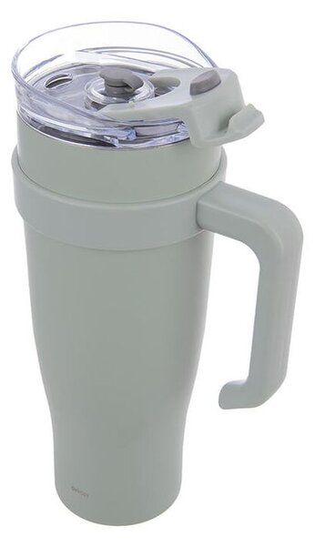 Nerezový termohrnek s brčkem TERMO 1,2 l, zelený
