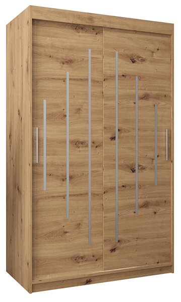 Šatní skříň s posuvnými dveřmi YORK - 120x200cm Dub Artisan