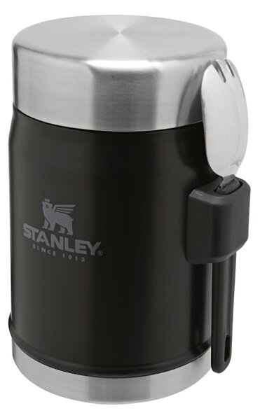 STANLEY Termoska na jídlo se lžící/vidličkou The Legendary Classic Food Jar 400 ml Matte Black Pebble