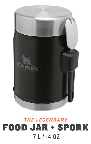 STANLEY Termoska na jídlo se lžící/vidličkou The Legendary Classic Food Jar 400 ml Matte Black Pebble