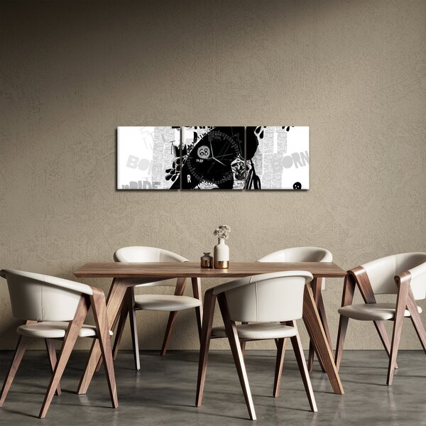 Obraz - Zrozen k jízdě (s hodinami) (90x30 cm)