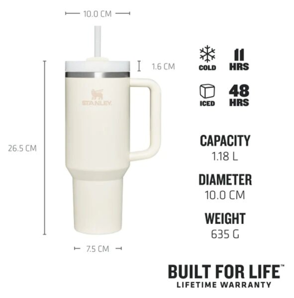 STANLEY Quencher H2.O FlowState Tumbler 1180 ml Cream 2.0