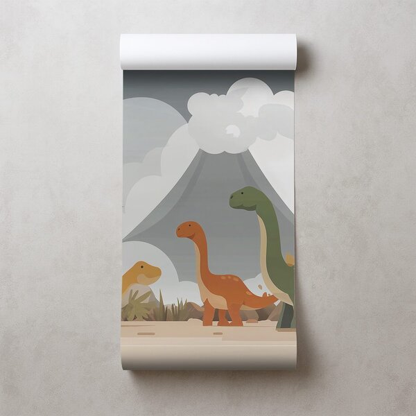 Tapeta barevní dinosauři v krajině
