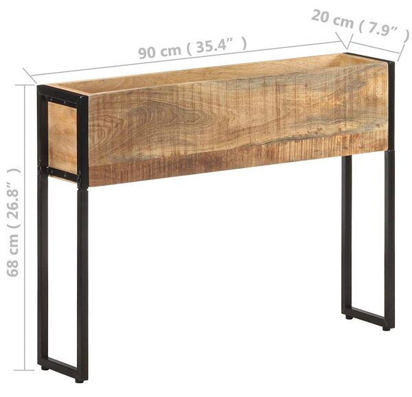 Truhlík 90 x 20 x 68 cm hrubé mangovníkové dřevo 321938