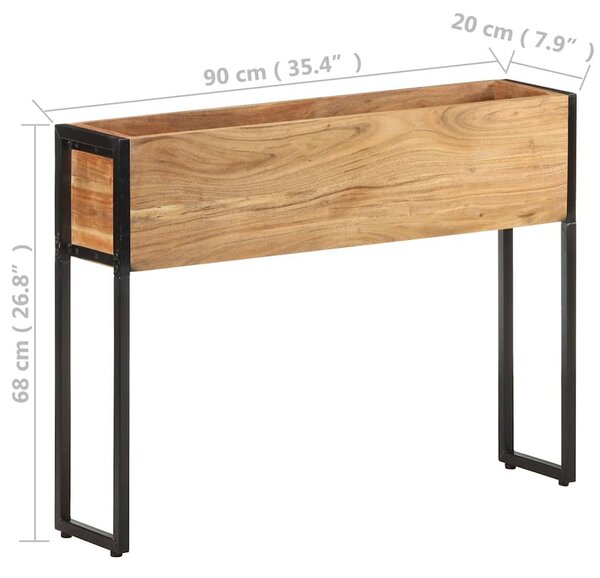 Truhlík 90 x 20 x 68 cm masivní akáciové dřevo 321939