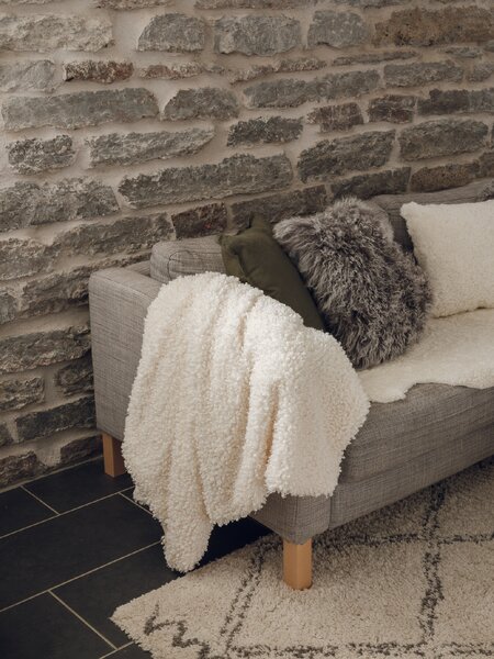 Skinnwille Home Collection Kudrnatá australská kožešina Curly White, bílá, 180x60 cm