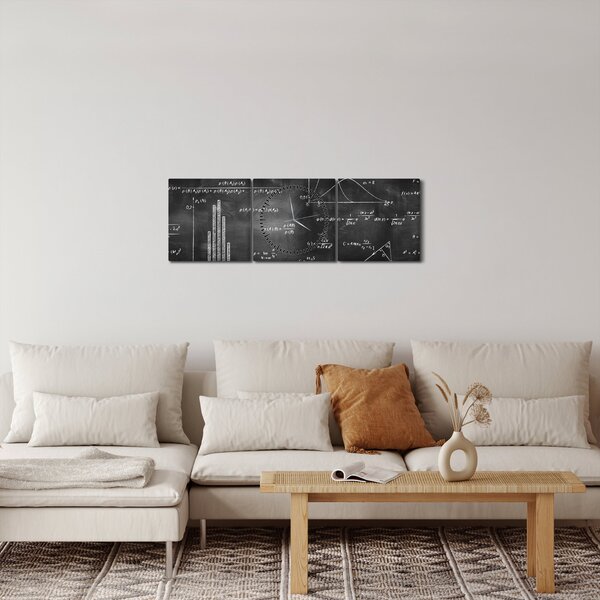 Obraz - Láska k číslům (s hodinami) (90x30 cm)