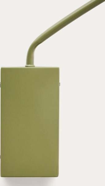 Zelené kovové nástěnné světlo Kave Home Kally