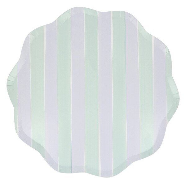 Papírový talíř Pastel Stripe – set 8 ks