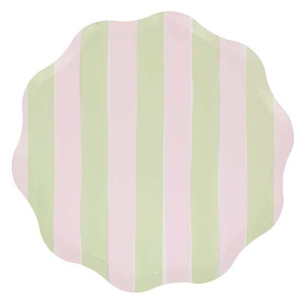 Papírový talíř Pastel Stripe Side – set 8 ks