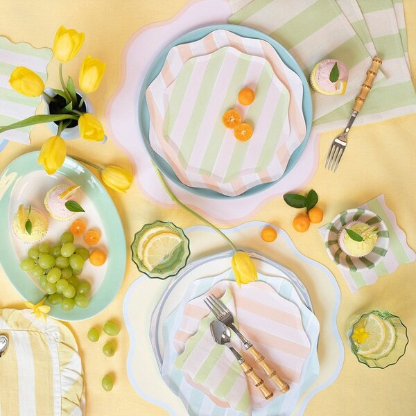 Papírový talíř Pastel Stripe Side – set 8 ks