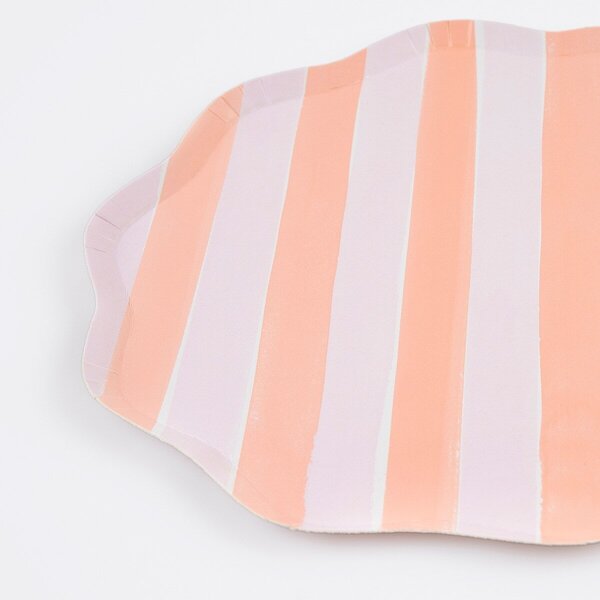 Papírový talíř Pastel Stripe – set 8 ks