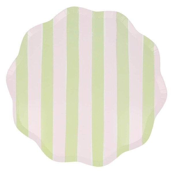 Papírový talíř Pastel Stripe – set 8 ks