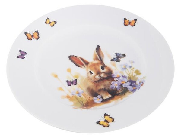 Sada porcelánových dezertních talířů JARO zajíc 20 cm 2 ks