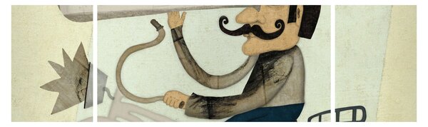 Astronom na kole (170x50 cm)
