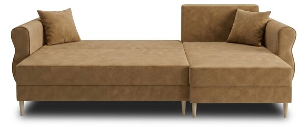Rozkládací oboustranná sedací souprava do L SILVIANO 230x140 cm, béžová