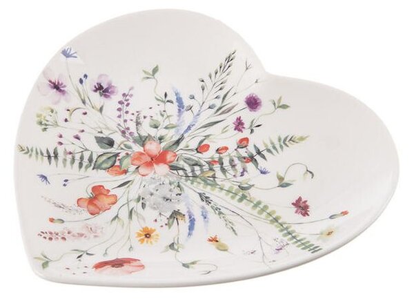 Porcelánový dezertní talíř MÁK, srdce, 17,5 cm