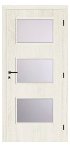 Solodoor Etta 6 Interiérové dveře 60 P, 620 × 1970 mm, fólie, pravé, Andorra white, prosklené