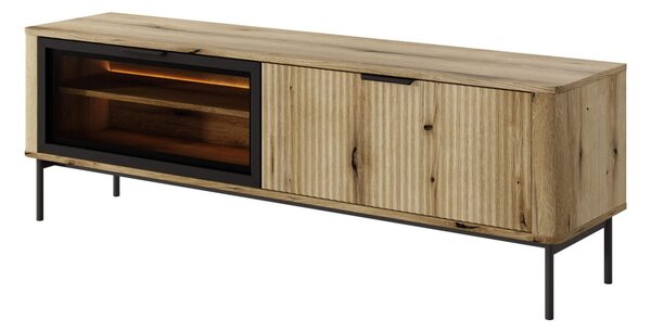 TV Stolek/Skříňka Wilsire 160 (dub coast evoke + černá)