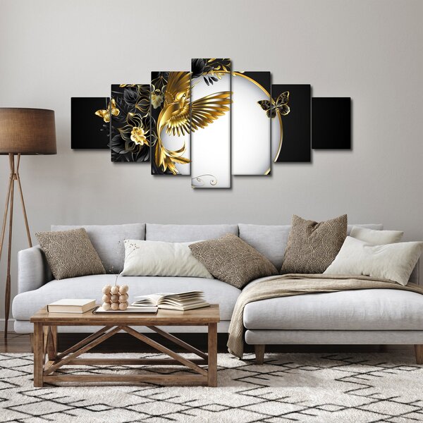 Obraz - Koule se zlatými motivy (210x100 cm)