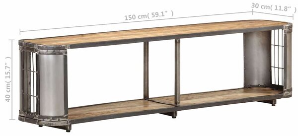 TV stolek 150 x 30 x 40 cm masivní mangovníkové dřevo 321958