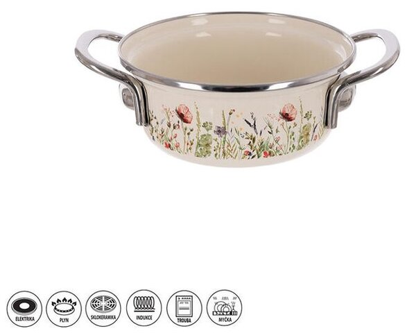 Smaltovaný kastrol MÁK 0,65 l