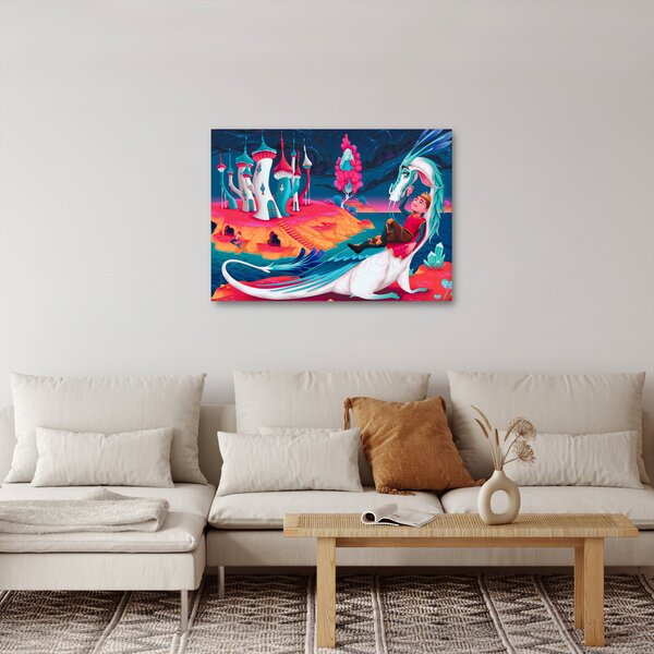 Obraz - Princ a dračí princezna (70x50 cm)