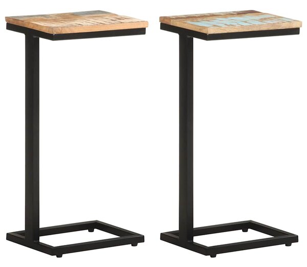 Odkládací stolky 2ks 31,5x24,5x64,5cm masivní recyklované dřevo 321972