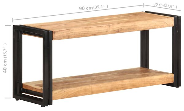 TV stolek 90 x 30 x 40 cm masivní akáciové dřevo 321978