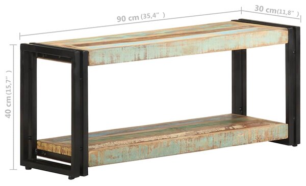 TV stolek 90 x 30 x 40 cm masivní recyklované dřevo 321979