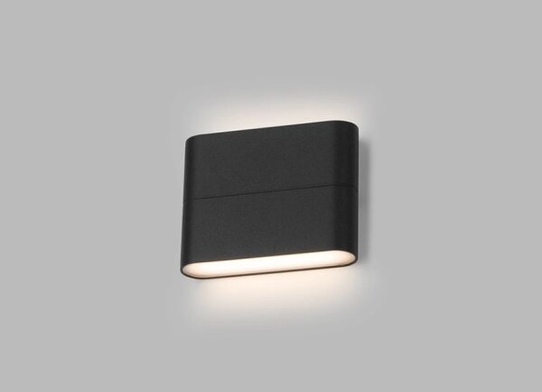 LED2 - LED Venkovní nástěnné svítidlo FLAT 2xLED/3W/230V antracit IP54