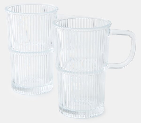 Sinsay - Žebrované hrnky – balení 2 kusy - clear