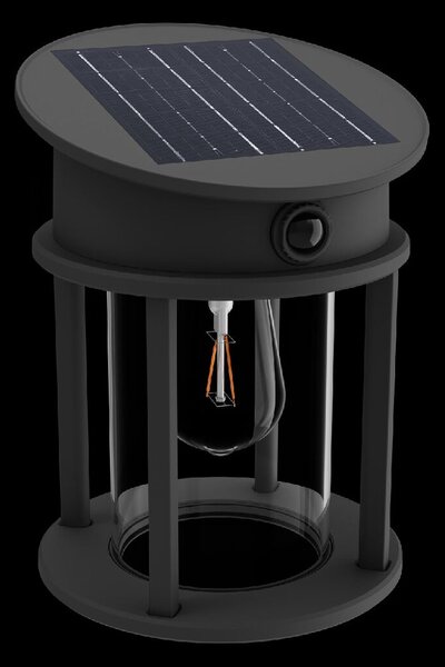 Geri UltraEfficient solární LED svítidlo se senzorem 3,2W 500lm 2700K IP44 kulaté, antracit