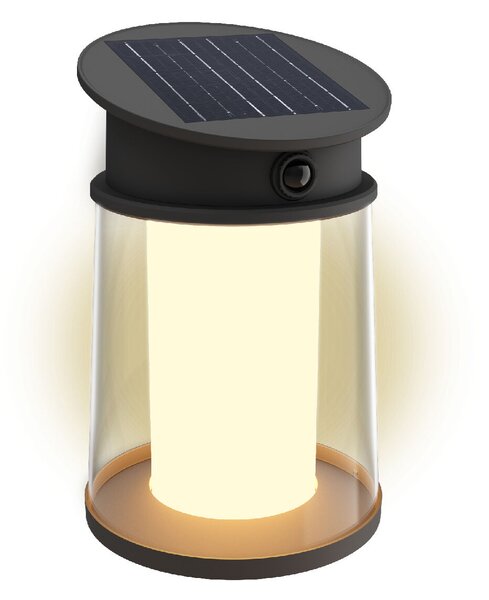 Juda UltraEfficient solární LED svítidlo se senzorem 3,2W 500lm 2700K IP44 kulaté, černé