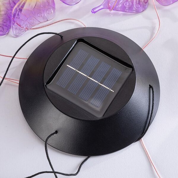 Barevná solární LED dekorace DUHOVÍ MOTÝLCI