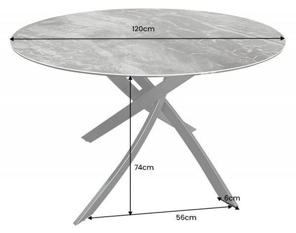 Kulatý jídelní stůl ALPINE TAUPE 120 CM keramika Nábytek | Jídelní prostory | Jídelní stoly | Kulaté