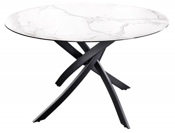 Kulatý jídelní stůl ALPINE WHITE 120 CM keramika Nábytek | Jídelní prostory | Jídelní stoly | Kulaté