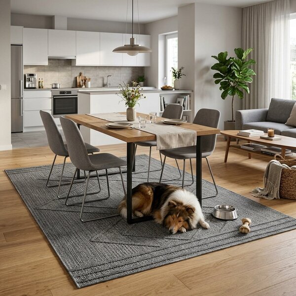 Ayyildiz, Kusový koberec Patara 4954 Grey – na ven i na doma, 200x290, šedá, chodba / předsíň